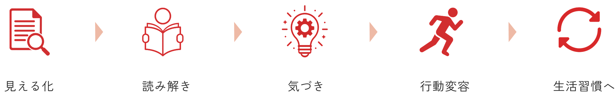 見える化から生活習慣への流れ